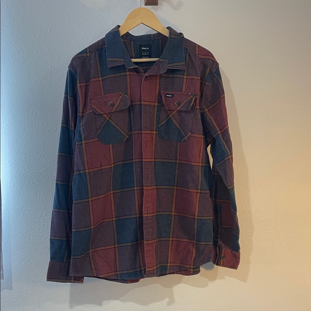 RVCA Red and Blue Plaid Shirt